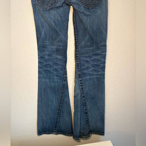 True Religion Flare Boot Cut Jeans Low Rise Medium Wash Women 28 - Picture 4 of 9